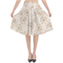 Dandelion Rose Rosa Flower Flared Midi Skirt View1