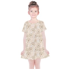 Dandelion Rose Rosa Flower Kids  Simple Cotton Dress by Nexatart