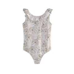 Dandelion Rose Rosa Flower Kids  Frill Swimsuit by Nexatart