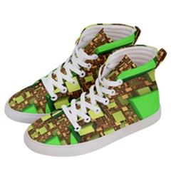 Blocks Cubes Construction Design Women s Hi-top Skate Sneakers by Nexatart