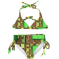 Blocks Cubes Construction Design Kids  Classic Bikini Set