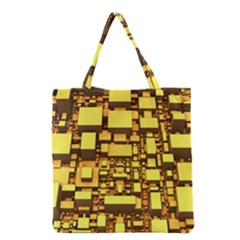 Cubes Grid Geometric 3d Square Grocery Tote Bag by Nexatart