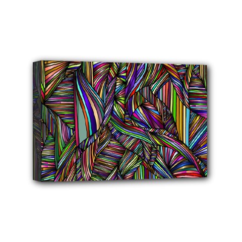 Background Wallpaper Abstract Lines Mini Canvas 6  X 4  (stretched) by Nexatart