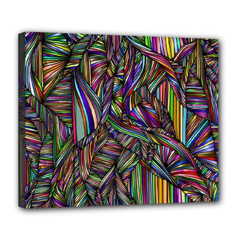 Background Wallpaper Abstract Lines Deluxe Canvas 24  X 20  (stretched) by Nexatart