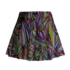 Background Wallpaper Abstract Lines Mini Flare Skirt by Nexatart