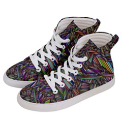 Background Wallpaper Abstract Lines Women s Hi-top Skate Sneakers by Nexatart