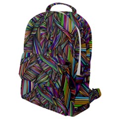 Background Wallpaper Abstract Lines Flap Pocket Backpack (small)