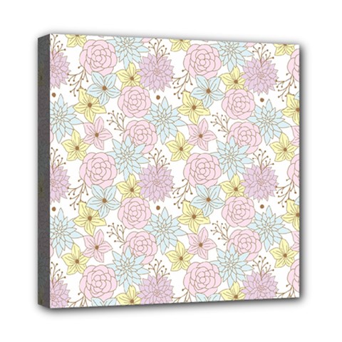 Dandelion Colors Flower Nature Mini Canvas 8  X 8  (stretched) by Nexatart