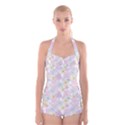 Dandelion Colors Flower Nature Boyleg Halter Swimsuit  View1