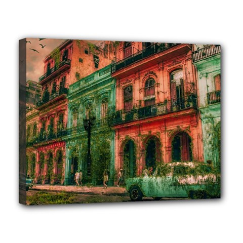 Havana Cuba Architecture Capital Canvas 14  X 11  (stretched) by Nexatart