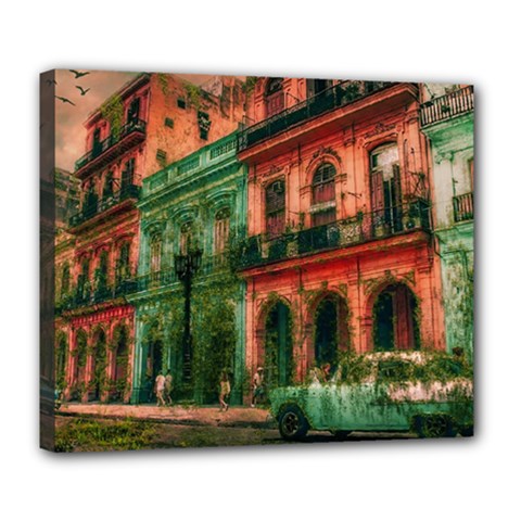 Havana Cuba Architecture Capital Deluxe Canvas 24  X 20  (stretched) by Nexatart