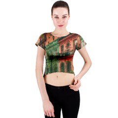 Havana Cuba Architecture Capital Crew Neck Crop Top by Nexatart