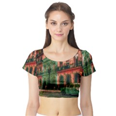 Havana Cuba Architecture Capital Short Sleeve Crop Top by Nexatart