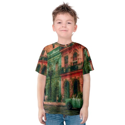 Havana Cuba Architecture Capital Kids  Cotton Tee by Nexatart