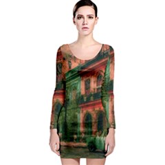 Havana Cuba Architecture Capital Long Sleeve Bodycon Dress by Nexatart