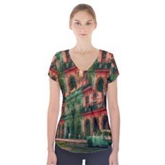 Havana Cuba Architecture Capital Short Sleeve Front Detail Top by Nexatart