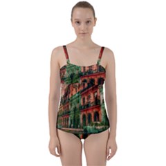 Havana Cuba Architecture Capital Twist Front Tankini Set by Nexatart