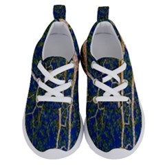 Green Leaves Blue Background Night Running Shoes