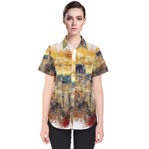 Architecture Castle Fairy Castle Women s Short Sleeve Shirt by Nexatart