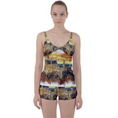 Architecture Castle Fairy Castle Tie Front Two Piece Tankini by Nexatart