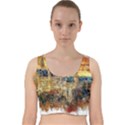 Architecture Castle Fairy Castle Velvet Racer Back Crop Top View1