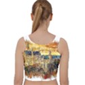 Architecture Castle Fairy Castle Velvet Racer Back Crop Top View2