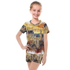 Architecture Castle Fairy Castle Kids  Mesh Tee And Shorts Set