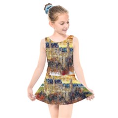 Architecture Castle Fairy Castle Kids  Skater Dress Swimsuit