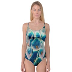 Hydrangeas Blossom Bloom Blue Camisole Leotard  by Nexatart