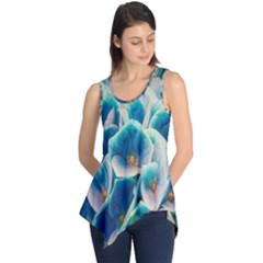 Hydrangeas Blossom Bloom Blue Sleeveless Tunic by Nexatart