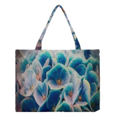 Hydrangeas Blossom Bloom Blue Medium Tote Bag