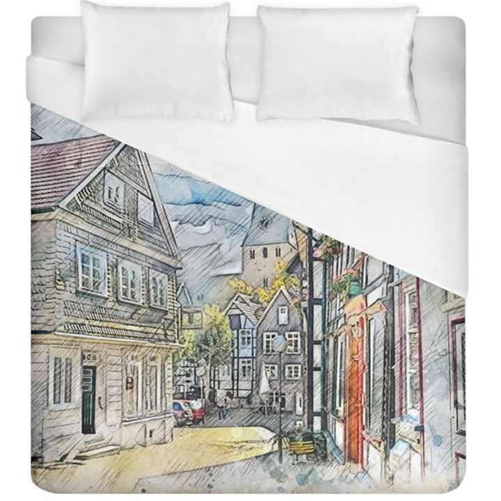 Altstadt Hattingen Ruhr Trail Duvet Cover (King Size)