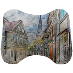 Altstadt Hattingen Ruhr Trail Head Support Cushion by Nexatart