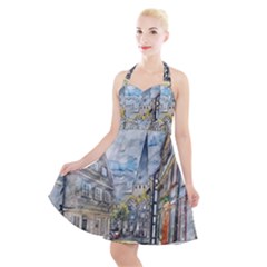 Altstadt Hattingen Ruhr Trail Halter Party Swing Dress 