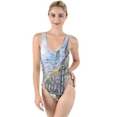 Altstadt Hattingen Ruhr Trail High Leg Strappy Swimsuit