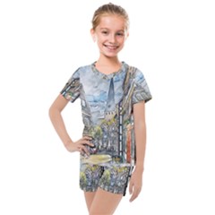 Altstadt Hattingen Ruhr Trail Kids  Mesh Tee And Shorts Set