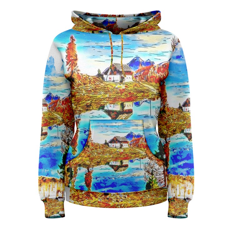 Lake Chalet Mountain Art Women s Pullover Hoodie