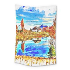 Lake Chalet Mountain Art Small Tapestry