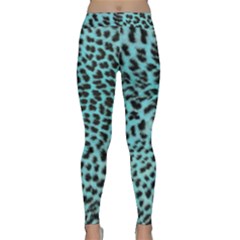 Blue Leopard Print Classic Yoga Leggings