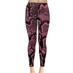 Pink Snakeskin Leggings 