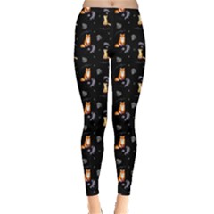 Floral Foxes Leggings 