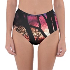 Fall Sunset Through The Trees Reversible High-waist Bikini Bottoms by bloomingvinedesign