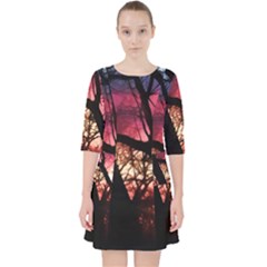 Fall Sunset Through The Trees Pocket Dress