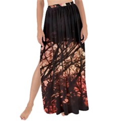 Fall Sunset Through The Trees Maxi Chiffon Tie-up Sarong