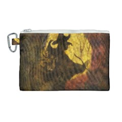 Witch On Moon Canvas Cosmetic Bag (large)