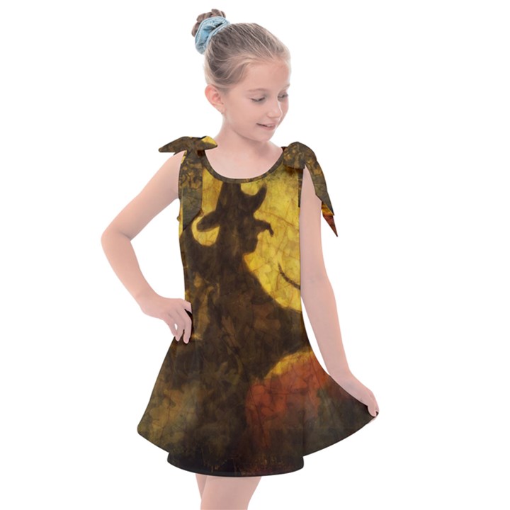 Witch on Moon Kids  Tie Up Tunic Dress