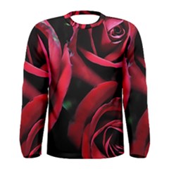 Red Roses Men s Long Sleeve Tee