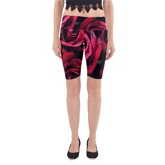 Red Roses Yoga Cropped Leggings