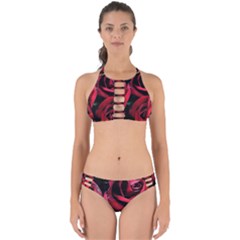 Red Roses Perfectly Cut Out Bikini Set