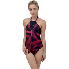 Red Roses Go With The Flow One Piece Swimsuit